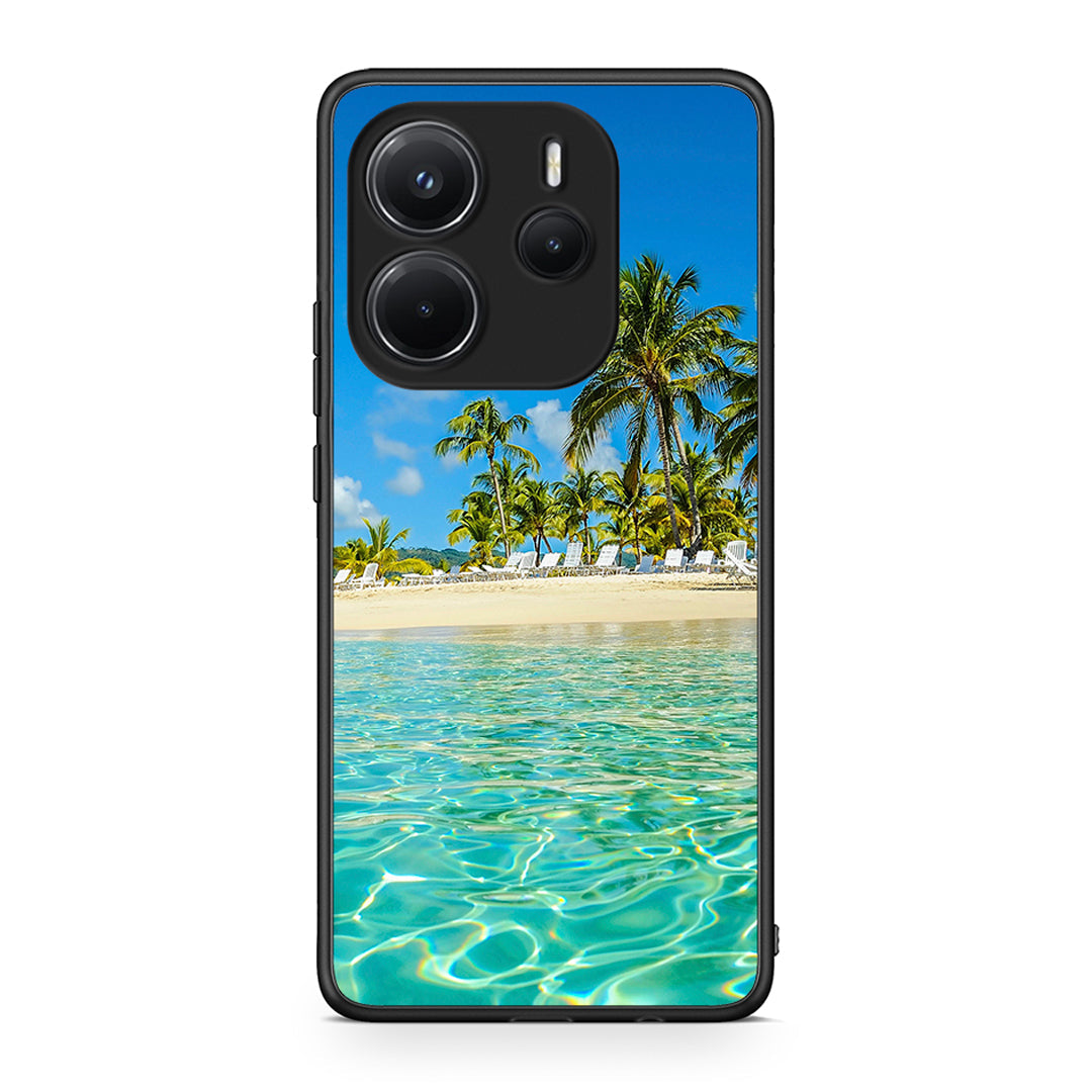 Xiaomi Redmi Note 14 4G Tropical Vibes Θήκη από τη Smartfits με σχέδιο στο πίσω μέρος και μαύρο περίβλημα | Smartphone case with colorful back and black bezels by Smartfits