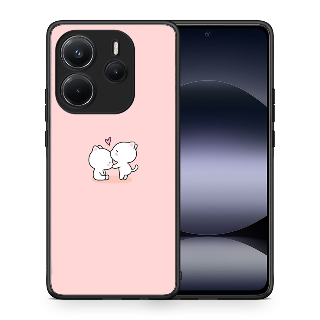 Θήκη Xiaomi Redmi Note 14 4G Love Valentine από τη Smartfits με σχέδιο στο πίσω μέρος και μαύρο περίβλημα | Xiaomi Redmi Note 14 4G Love Valentine case with colorful back and black bezels