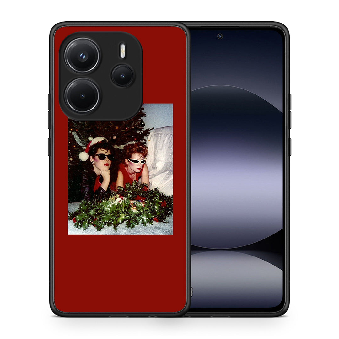 Θήκη Xiaomi Redmi Note 14 4G Waiting For Xmas από τη Smartfits με σχέδιο στο πίσω μέρος και μαύρο περίβλημα | Xiaomi Redmi Note 14 4G Waiting For Xmas case with colorful back and black bezels