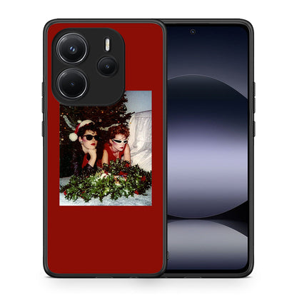 Θήκη Xiaomi Redmi Note 14 4G Waiting For Xmas από τη Smartfits με σχέδιο στο πίσω μέρος και μαύρο περίβλημα | Xiaomi Redmi Note 14 4G Waiting For Xmas case with colorful back and black bezels