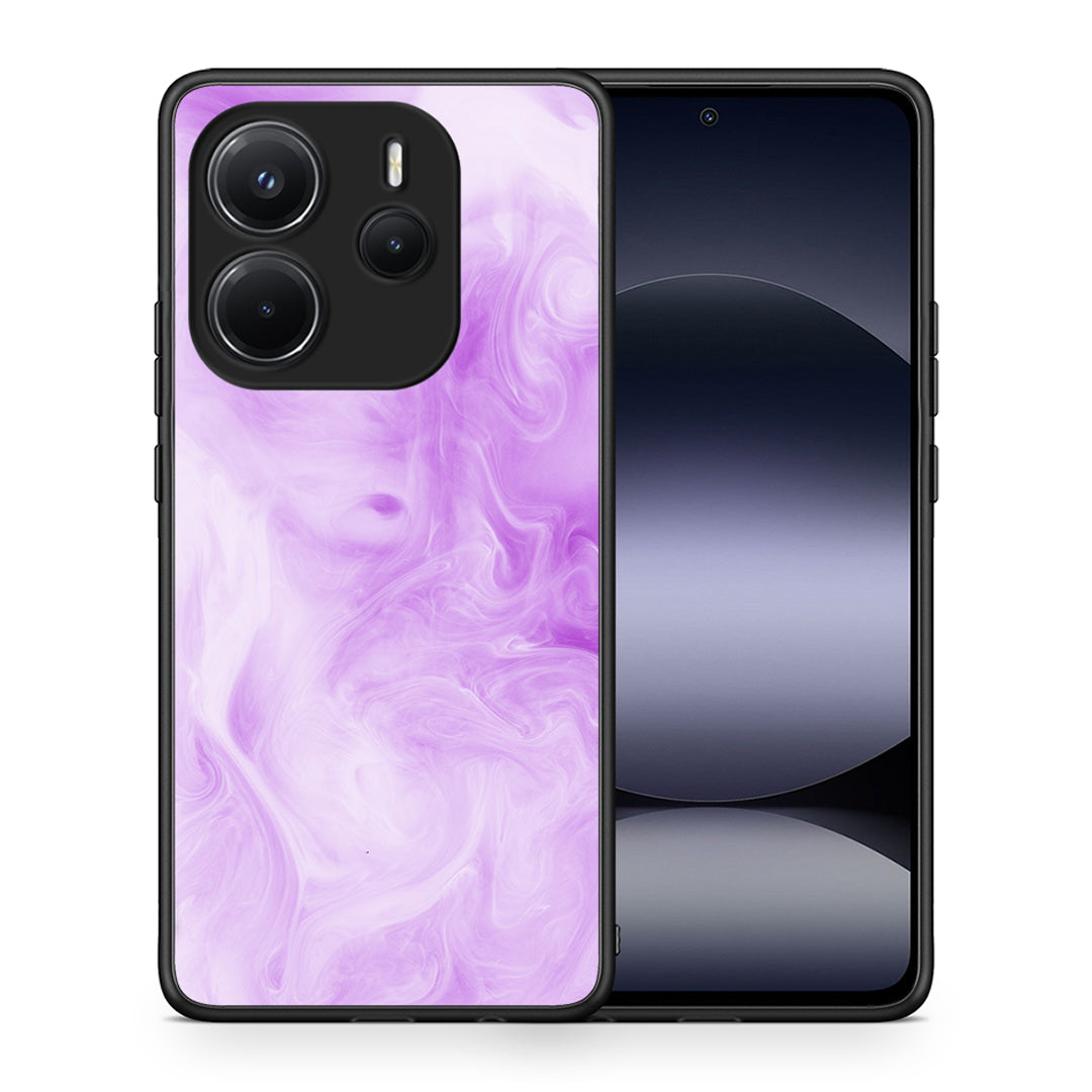 Θήκη Xiaomi Redmi Note 14 4G Lavender Watercolor από τη Smartfits με σχέδιο στο πίσω μέρος και μαύρο περίβλημα | Xiaomi Redmi Note 14 4G Lavender Watercolor case with colorful back and black bezels