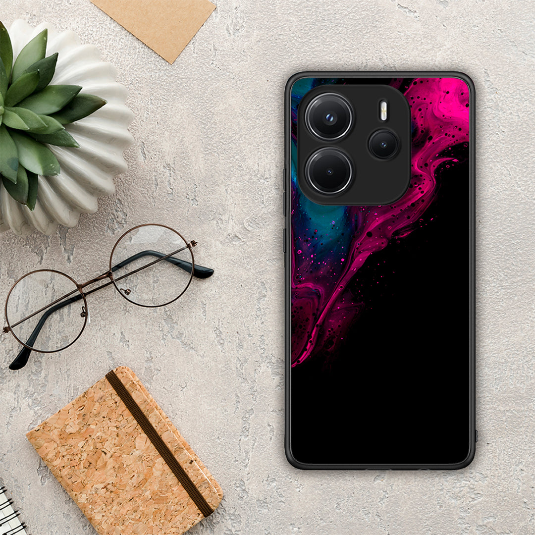 Watercolor Pink Black - Xiaomi Redmi Note 14 4G θήκη