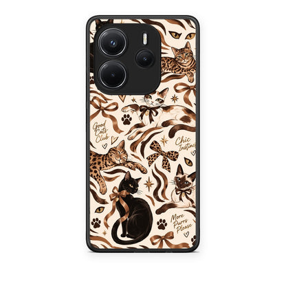 Θήκη Xiaomi Redmi Note 14 4G Wild Cats and Animal Print Collage από τη Smartfits με σχέδιο στο πίσω μέρος και μαύρο περίβλημα | Xiaomi Redmi Note 14 4G Wild Cats and Animal Print Collage case with colorful back and black bezels