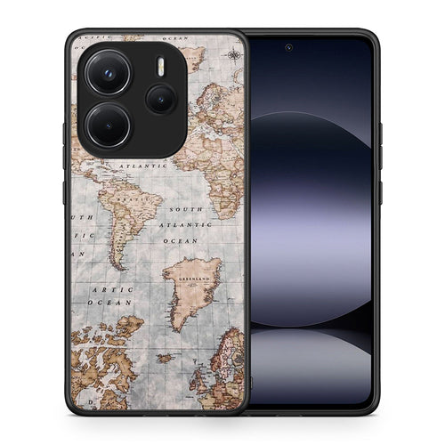 World Map - Xiaomi Redmi Note 14 4G θήκη