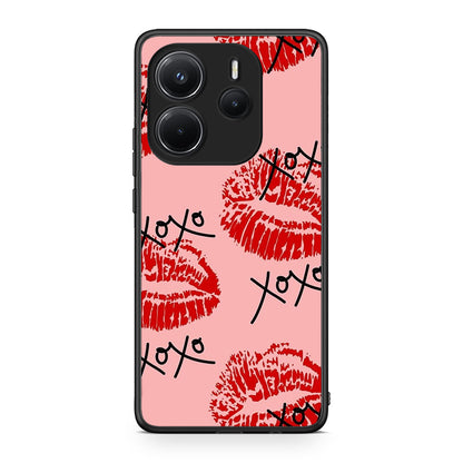Xiaomi Redmi Note 14 4G XOXO Lips θήκη από τη Smartfits με σχέδιο στο πίσω μέρος και μαύρο περίβλημα | Smartphone case with colorful back and black bezels by Smartfits