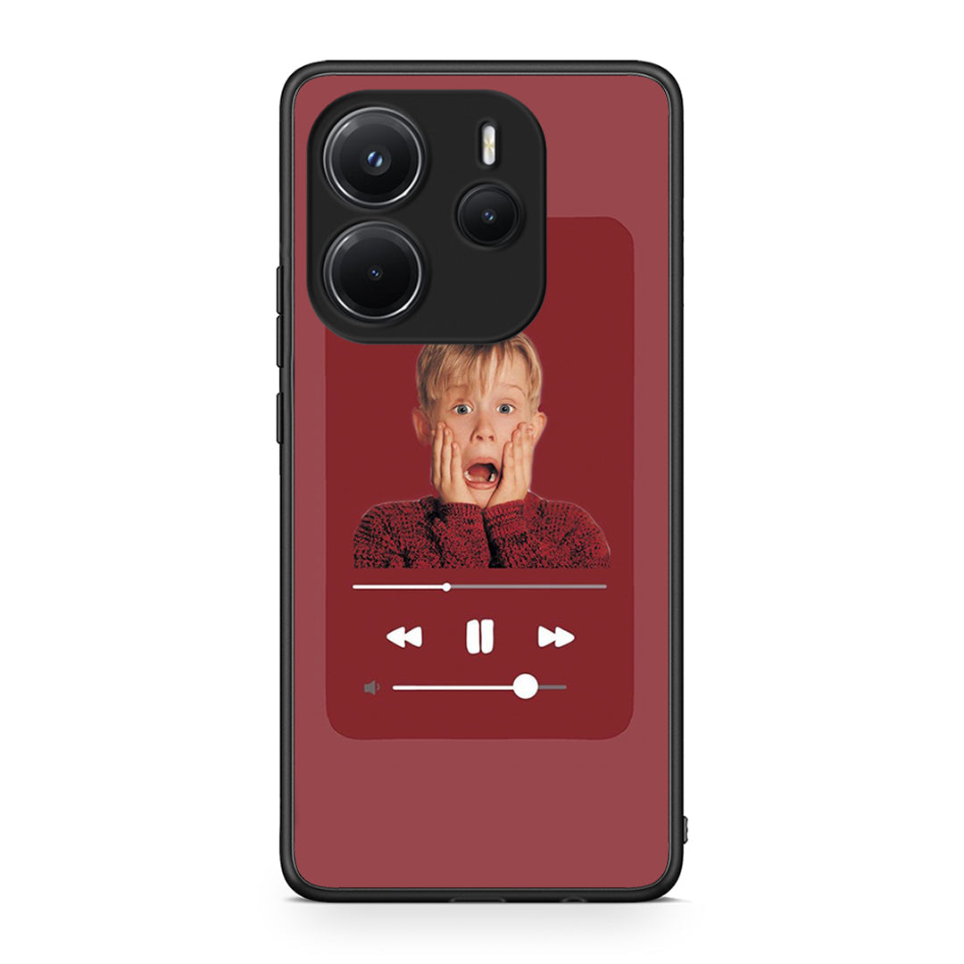 Xiaomi Redmi Note 14 4G Xmas Alone Music θήκη από τη Smartfits με σχέδιο στο πίσω μέρος και μαύρο περίβλημα | Smartphone case with colorful back and black bezels by Smartfits