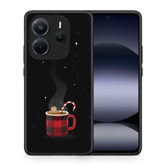 Θήκη Xiaomi Redmi Note 14 4G Xmas Bathing από τη Smartfits με σχέδιο στο πίσω μέρος και μαύρο περίβλημα | Xiaomi Redmi Note 14 4G Xmas Bathing case with colorful back and black bezels