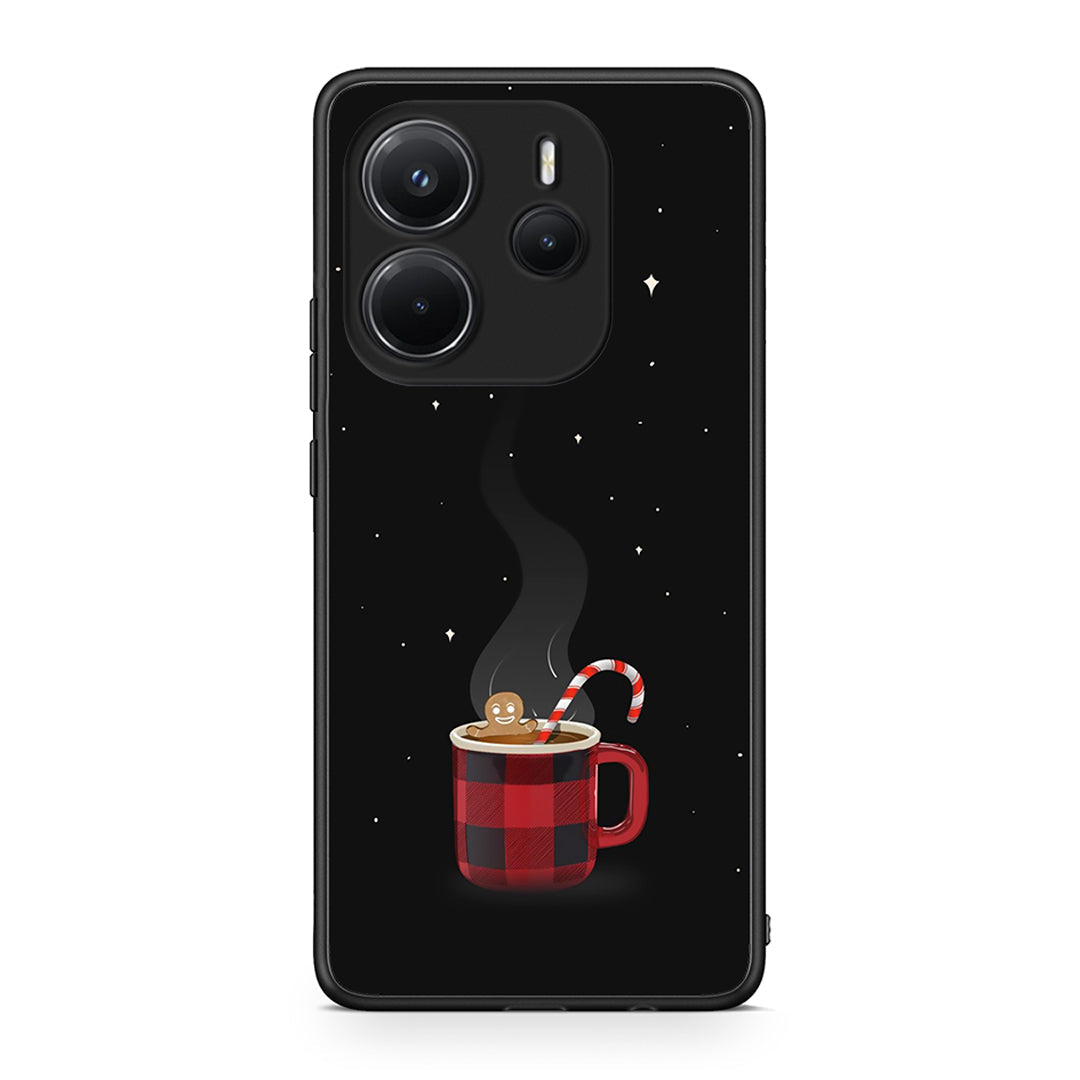 Xiaomi Redmi Note 14 4G Xmas Bathing θήκη από τη Smartfits με σχέδιο στο πίσω μέρος και μαύρο περίβλημα | Smartphone case with colorful back and black bezels by Smartfits