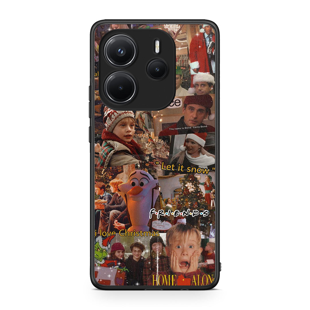 Xiaomi Redmi Note 14 4G Xmas Wishes θήκη από τη Smartfits με σχέδιο στο πίσω μέρος και μαύρο περίβλημα | Smartphone case with colorful back and black bezels by Smartfits