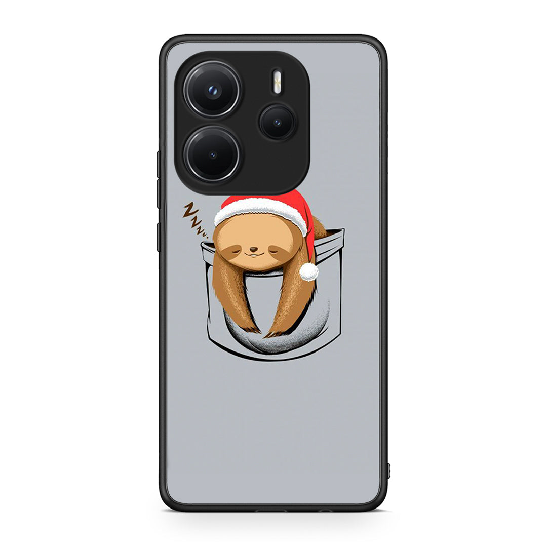 Xiaomi Redmi Note 14 4G Xmas Zzzz θήκη από τη Smartfits με σχέδιο στο πίσω μέρος και μαύρο περίβλημα | Smartphone case with colorful back and black bezels by Smartfits