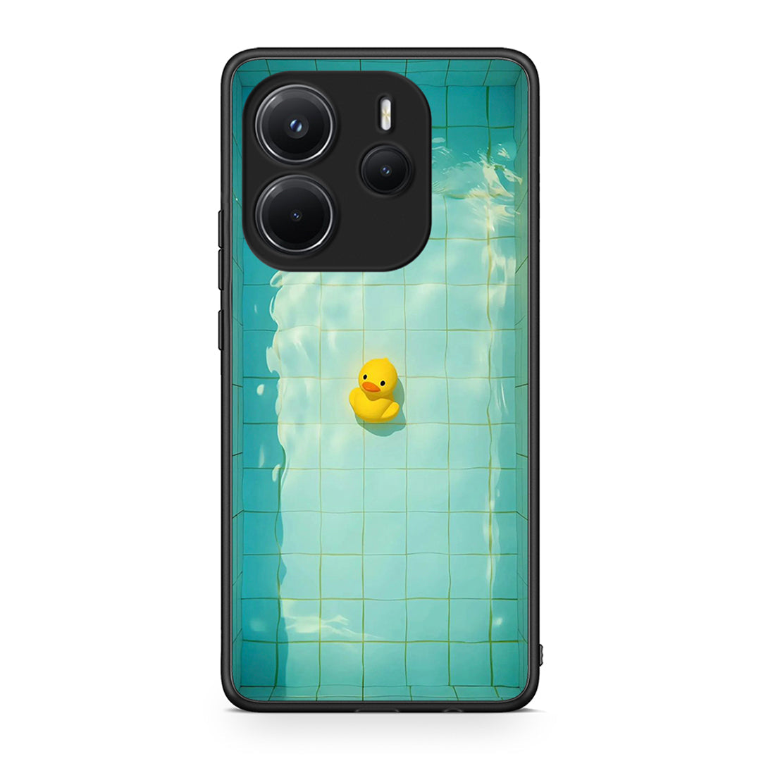 Xiaomi Redmi Note 14 4G Yellow Duck θήκη από τη Smartfits με σχέδιο στο πίσω μέρος και μαύρο περίβλημα | Smartphone case with colorful back and black bezels by Smartfits