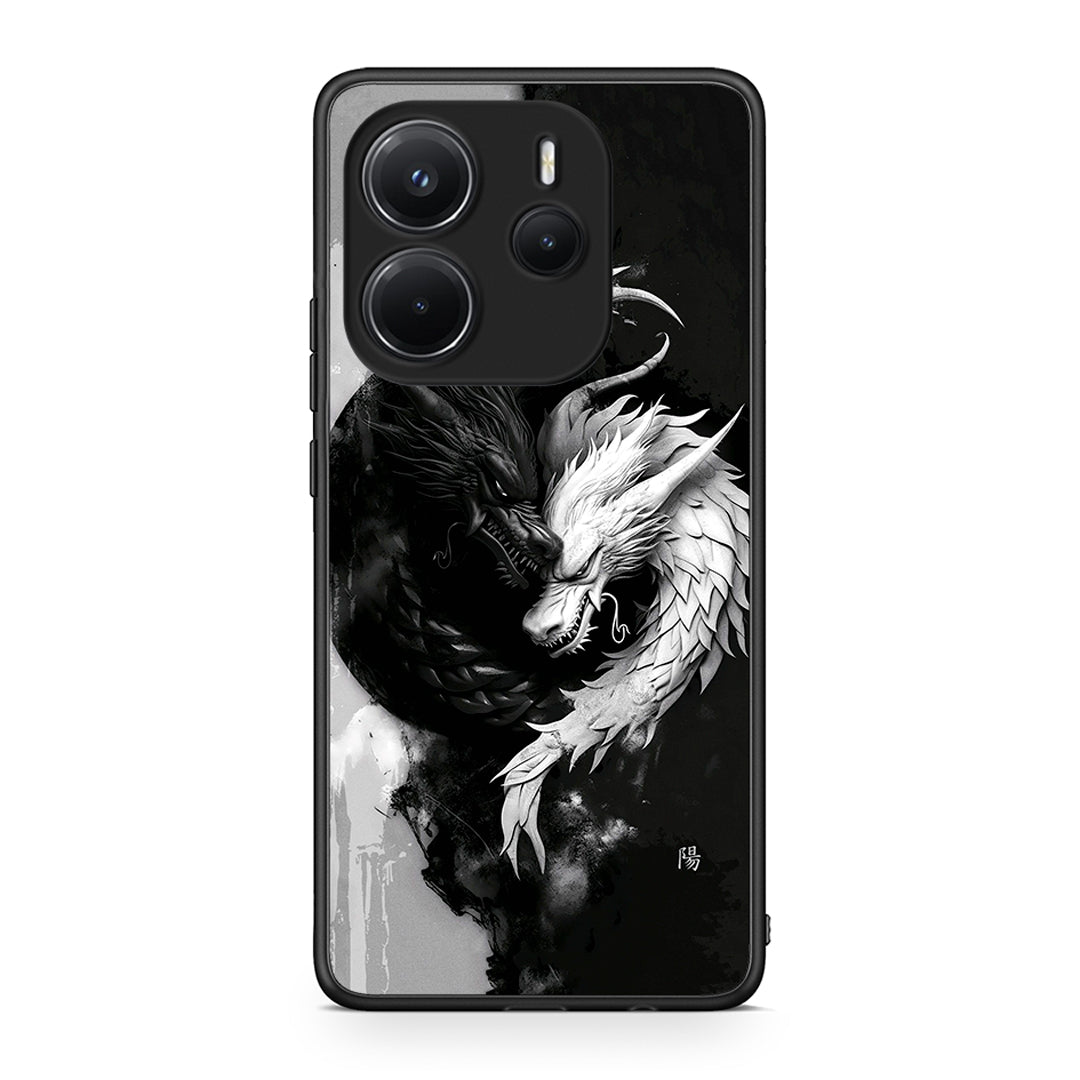 Xiaomi Redmi Note 14 4G Yin Yang Θήκη από τη Smartfits με σχέδιο στο πίσω μέρος και μαύρο περίβλημα | Smartphone case with colorful back and black bezels by Smartfits