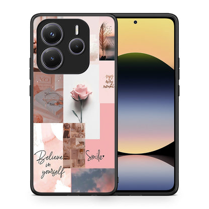 Θήκη Xiaomi Redmi Note 14 5G Aesthetic Collage από τη Smartfits με σχέδιο στο πίσω μέρος και μαύρο περίβλημα | Xiaomi Redmi Note 14 5G Aesthetic Collage case with colorful back and black bezels