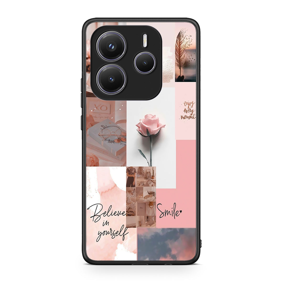 Xiaomi Redmi Note 14 5G Aesthetic Collage θήκη από τη Smartfits με σχέδιο στο πίσω μέρος και μαύρο περίβλημα | Smartphone case with colorful back and black bezels by Smartfits