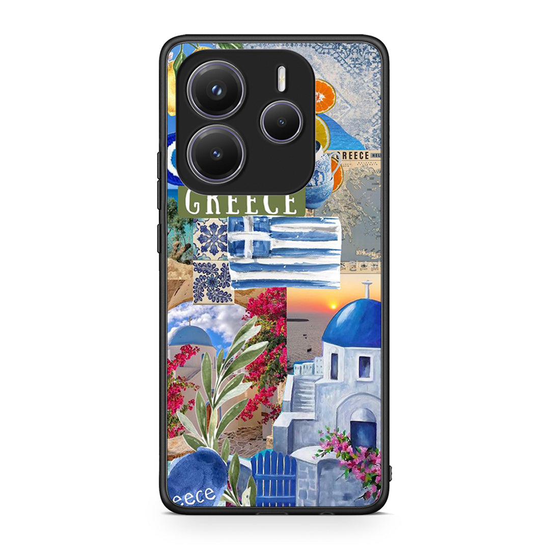 Xiaomi Redmi Note 14 5G All Greek Θήκη από τη Smartfits με σχέδιο στο πίσω μέρος και μαύρο περίβλημα | Smartphone case with colorful back and black bezels by Smartfits