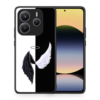 Θήκη Xiaomi Redmi Note 14 5G Angels Demons από τη Smartfits με σχέδιο στο πίσω μέρος και μαύρο περίβλημα | Xiaomi Redmi Note 14 5G Angels Demons case with colorful back and black bezels