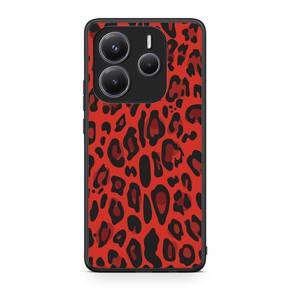 4 - Xiaomi Redmi Note 14 5G Red Leopard Animal case, cover, bumper