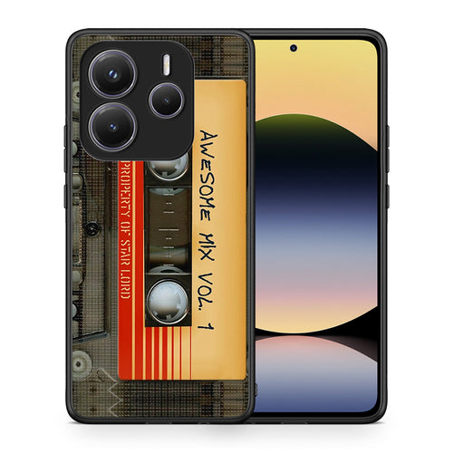 Θήκη Xiaomi Redmi Note 14 5G Awesome Mix από τη Smartfits με σχέδιο στο πίσω μέρος και μαύρο περίβλημα | Xiaomi Redmi Note 14 5G Awesome Mix case with colorful back and black bezels