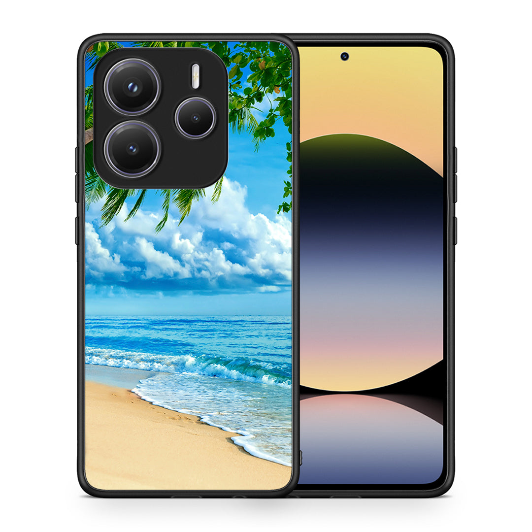 Θήκη Xiaomi Redmi Note 14 5G Beautiful Beach από τη Smartfits με σχέδιο στο πίσω μέρος και μαύρο περίβλημα | Xiaomi Redmi Note 14 5G Beautiful Beach case with colorful back and black bezels