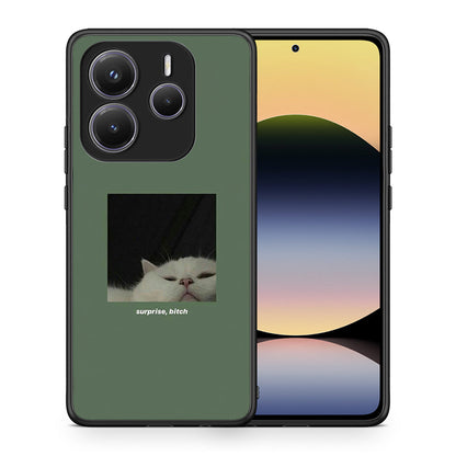 Θήκη Xiaomi Redmi Note 14 5G Bitch Surprise από τη Smartfits με σχέδιο στο πίσω μέρος και μαύρο περίβλημα | Xiaomi Redmi Note 14 5G Bitch Surprise case with colorful back and black bezels