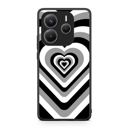 Xiaomi Redmi Note 14 5G Black Hearts θήκη από τη Smartfits με σχέδιο στο πίσω μέρος και μαύρο περίβλημα | Smartphone case with colorful back and black bezels by Smartfits