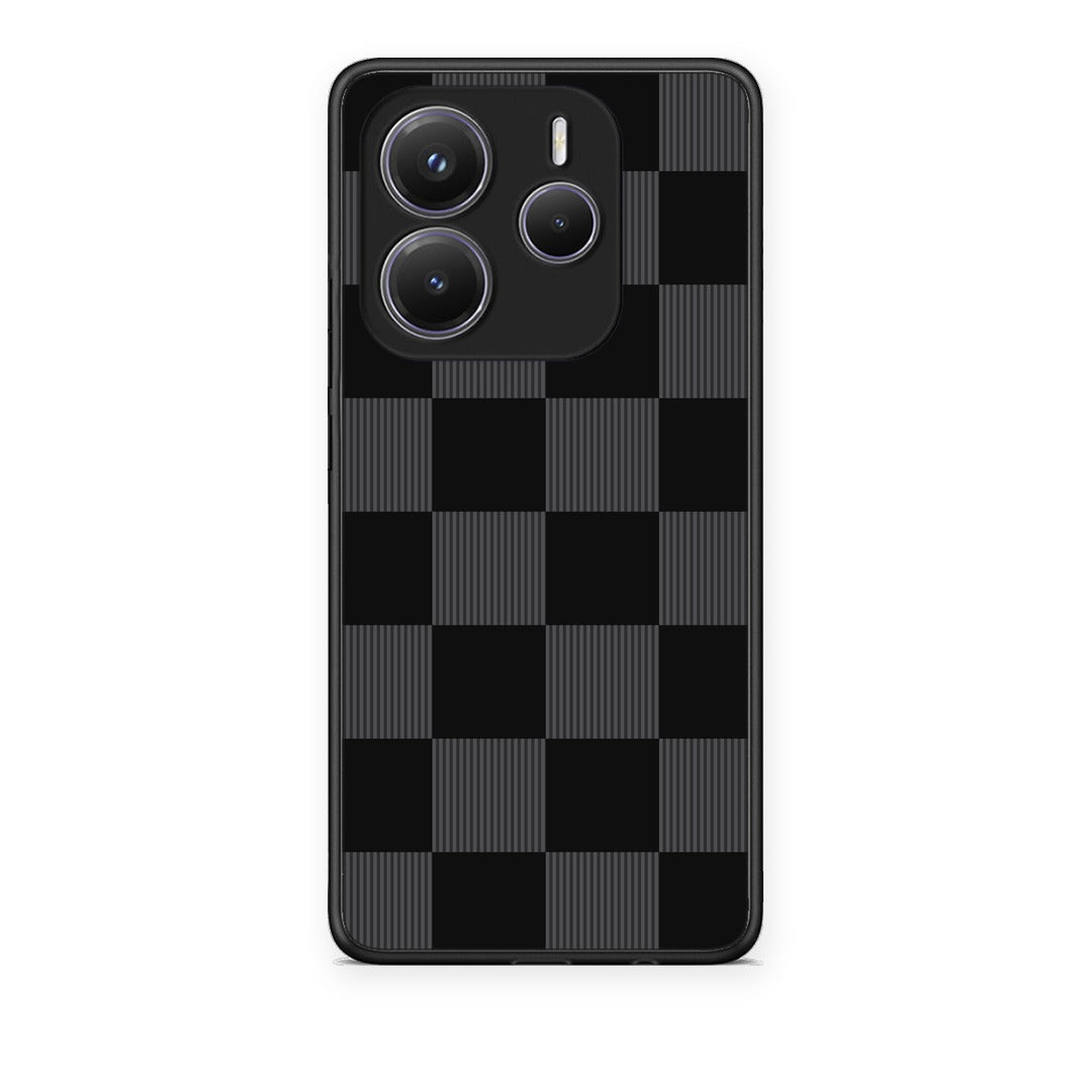 Θήκη Xiaomi Redmi Note 14 5G Black and Charcoal Striped Checks από τη Smartfits με σχέδιο στο πίσω μέρος και μαύρο περίβλημα | Xiaomi Redmi Note 14 5G Black and Charcoal Striped Checks case with colorful back and black bezels