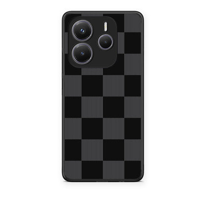 Θήκη Xiaomi Redmi Note 14 5G Black and Charcoal Striped Checks από τη Smartfits με σχέδιο στο πίσω μέρος και μαύρο περίβλημα | Xiaomi Redmi Note 14 5G Black and Charcoal Striped Checks case with colorful back and black bezels