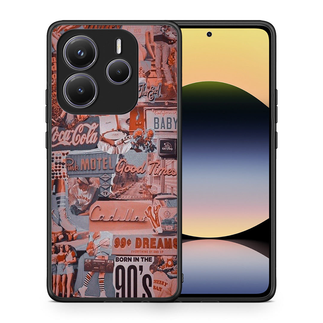 Θήκη Xiaomi Redmi Note 14 5G Born In 90s από τη Smartfits με σχέδιο στο πίσω μέρος και μαύρο περίβλημα | Xiaomi Redmi Note 14 5G Born In 90s case with colorful back and black bezels