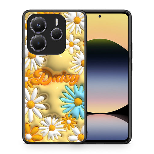 Θήκη Xiaomi Redmi Note 14 5G Bubble Daisies από τη Smartfits με σχέδιο στο πίσω μέρος και μαύρο περίβλημα | Xiaomi Redmi Note 14 5G Bubble Daisies case with colorful back and black bezels