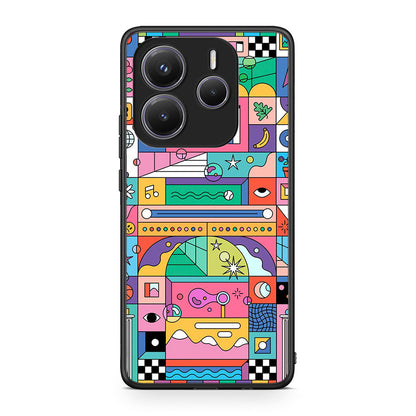 Xiaomi Redmi Note 14 5G Bubbles Soap θήκη από τη Smartfits με σχέδιο στο πίσω μέρος και μαύρο περίβλημα | Smartphone case with colorful back and black bezels by Smartfits