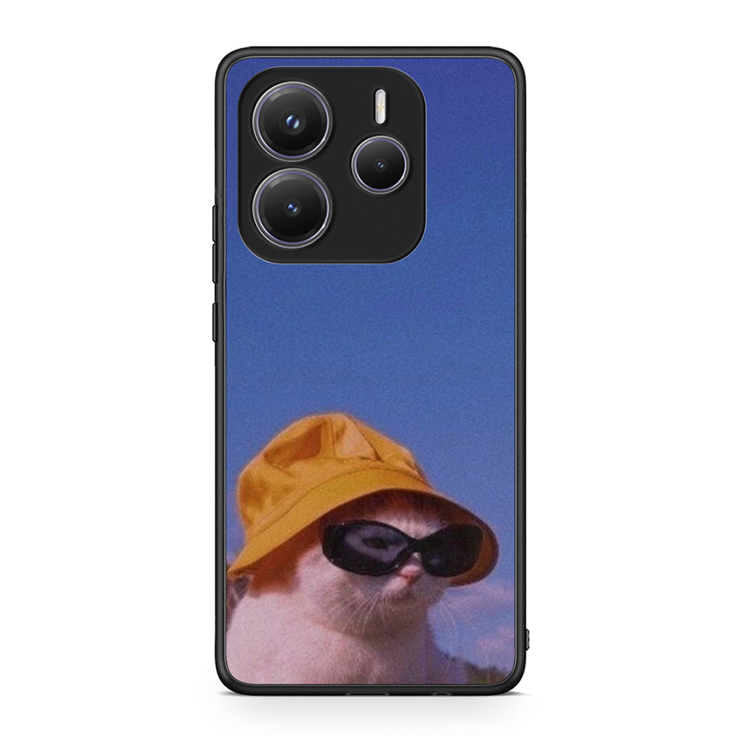 Xiaomi Redmi Note 14 5G Cat Diva θήκη από τη Smartfits με σχέδιο στο πίσω μέρος και μαύρο περίβλημα | Smartphone case with colorful back and black bezels by Smartfits