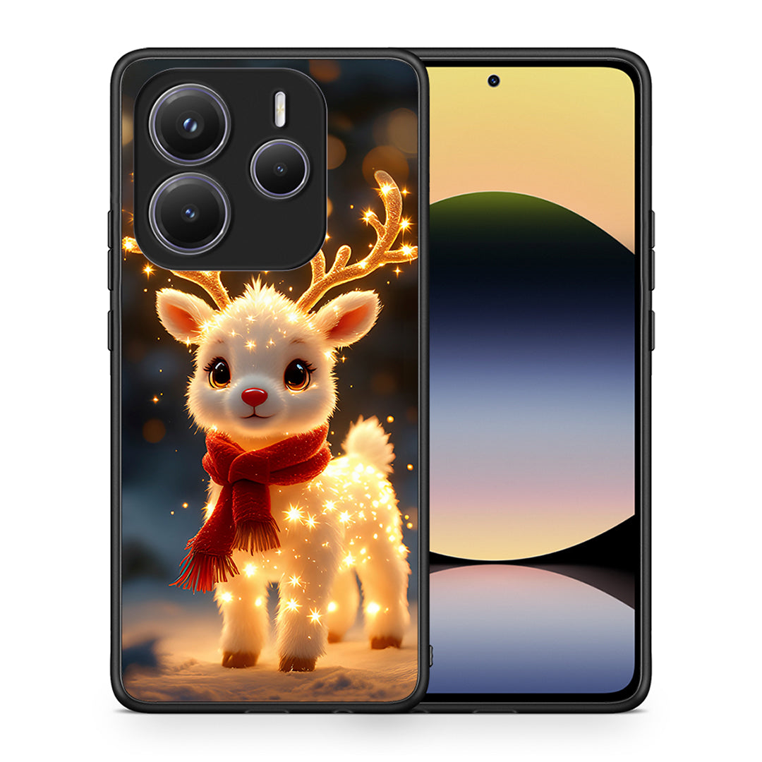 Θήκη Xiaomi Redmi Note 14 5G Christmas Cutie από τη Smartfits με σχέδιο στο πίσω μέρος και μαύρο περίβλημα | Xiaomi Redmi Note 14 5G Christmas Cutie case with colorful back and black bezels