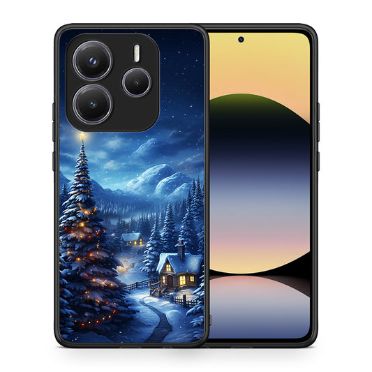 Θήκη Xiaomi Redmi Note 14 5G Christmas Scenery από τη Smartfits με σχέδιο στο πίσω μέρος και μαύρο περίβλημα | Xiaomi Redmi Note 14 5G Christmas Scenery case with colorful back and black bezels