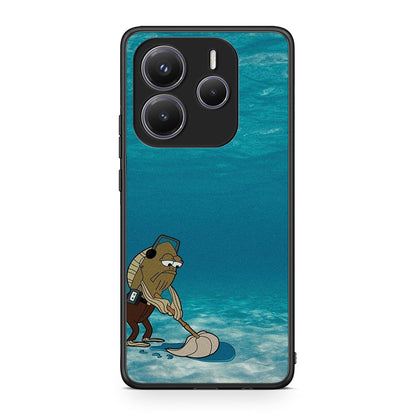 Xiaomi Redmi Note 14 5G Clean The Ocean Θήκη από τη Smartfits με σχέδιο στο πίσω μέρος και μαύρο περίβλημα | Smartphone case with colorful back and black bezels by Smartfits