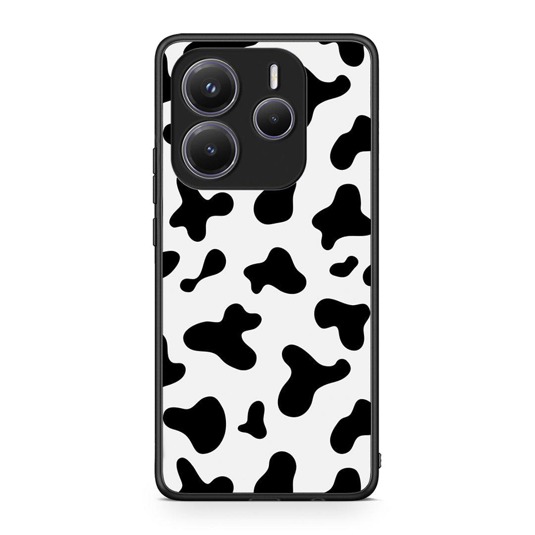 Xiaomi Redmi Note 14 5G Cow Print θήκη από τη Smartfits με σχέδιο στο πίσω μέρος και μαύρο περίβλημα | Smartphone case with colorful back and black bezels by Smartfits