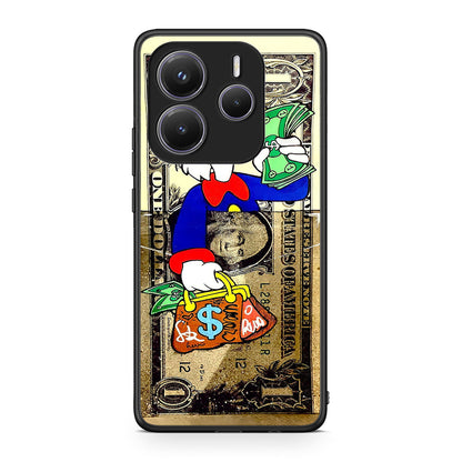 Xiaomi Redmi Note 14 5G Duck Money Θήκη από τη Smartfits με σχέδιο στο πίσω μέρος και μαύρο περίβλημα | Smartphone case with colorful back and black bezels by Smartfits