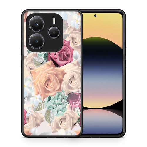 Θήκη Xiaomi Redmi Note 14 5G Bouquet Floral από τη Smartfits με σχέδιο στο πίσω μέρος και μαύρο περίβλημα | Xiaomi Redmi Note 14 5G Bouquet Floral case with colorful back and black bezels
