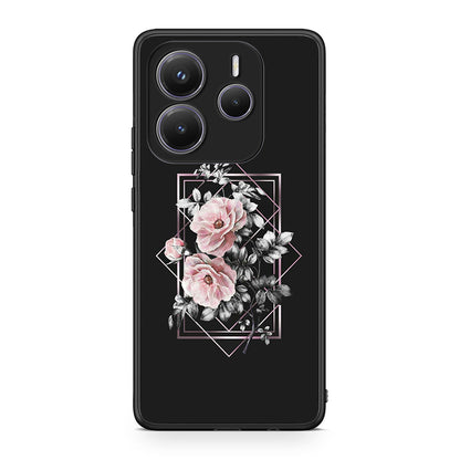 4 - Xiaomi Redmi Note 14 5G Frame Flower case, cover, bumper