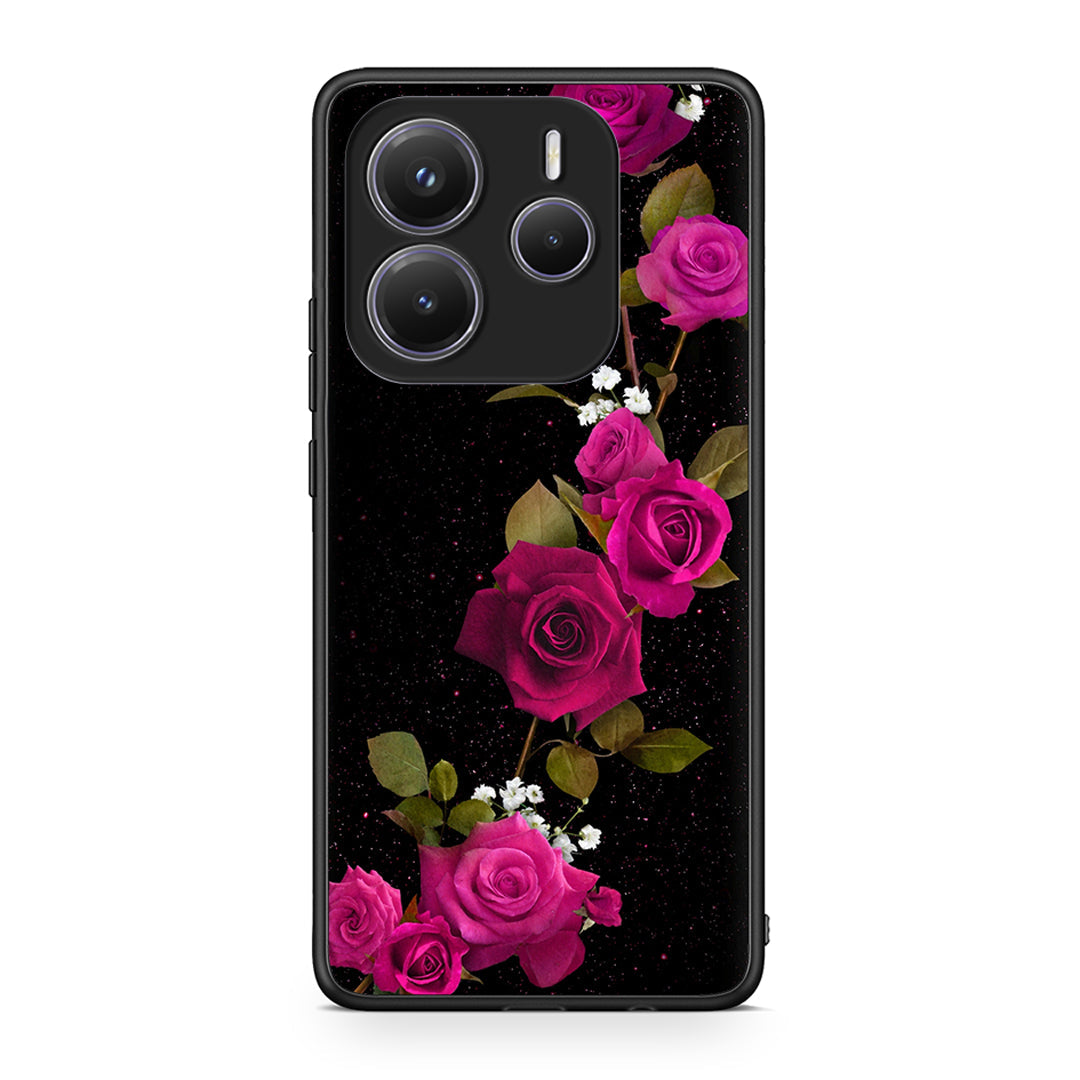4 - Xiaomi Redmi Note 14 5G Red Roses Flower case, cover, bumper