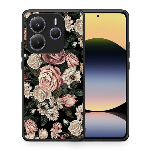 Θήκη Xiaomi Redmi Note 14 5G Wild Roses Flower από τη Smartfits με σχέδιο στο πίσω μέρος και μαύρο περίβλημα | Xiaomi Redmi Note 14 5G Wild Roses Flower case with colorful back and black bezels