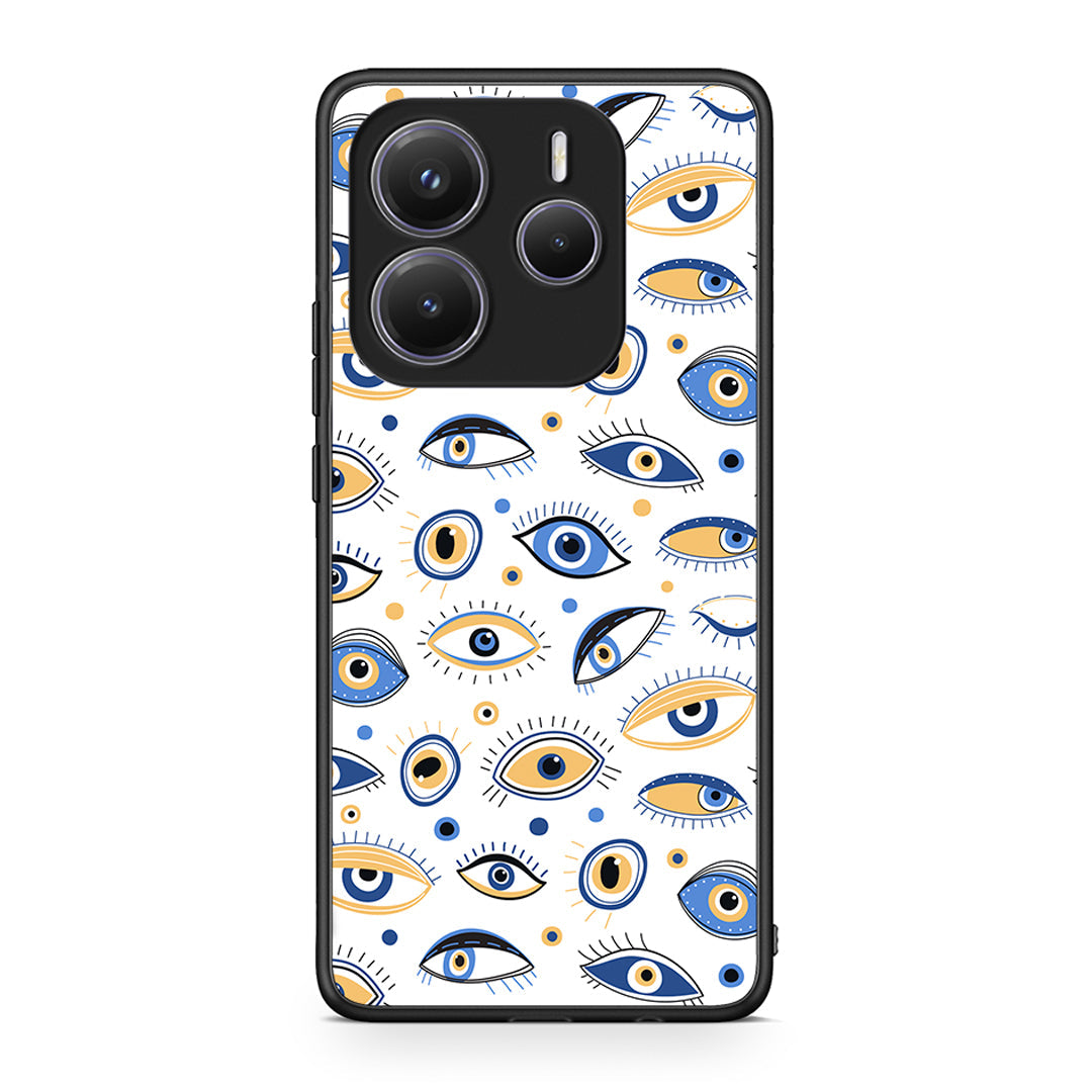 Xiaomi Redmi Note 14 5G Ftou Ftou θήκη από τη Smartfits με σχέδιο στο πίσω μέρος και μαύρο περίβλημα | Smartphone case with colorful back and black bezels by Smartfits