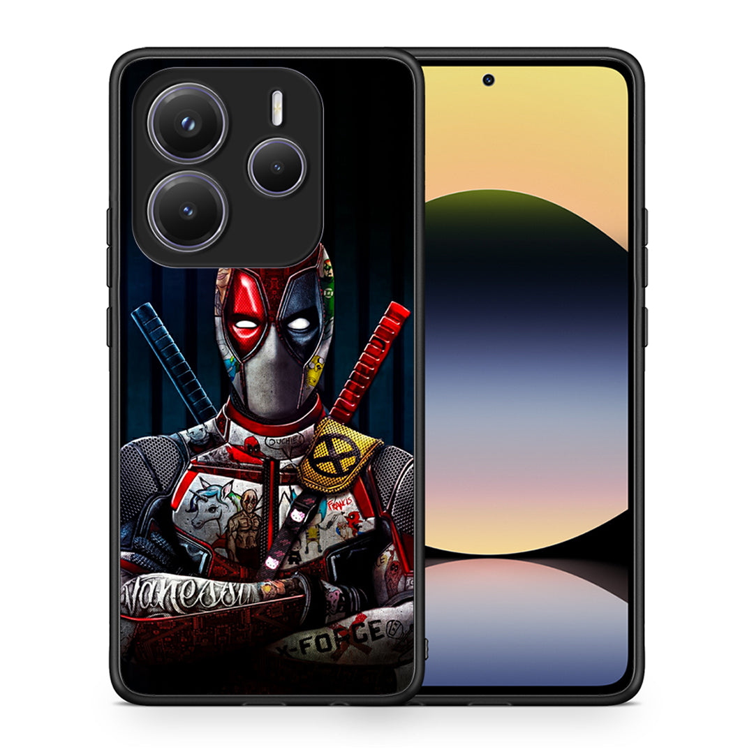 Θήκη Xiaomi Redmi Note 14 5G Funny Guy από τη Smartfits με σχέδιο στο πίσω μέρος και μαύρο περίβλημα | Xiaomi Redmi Note 14 5G Funny Guy case with colorful back and black bezels