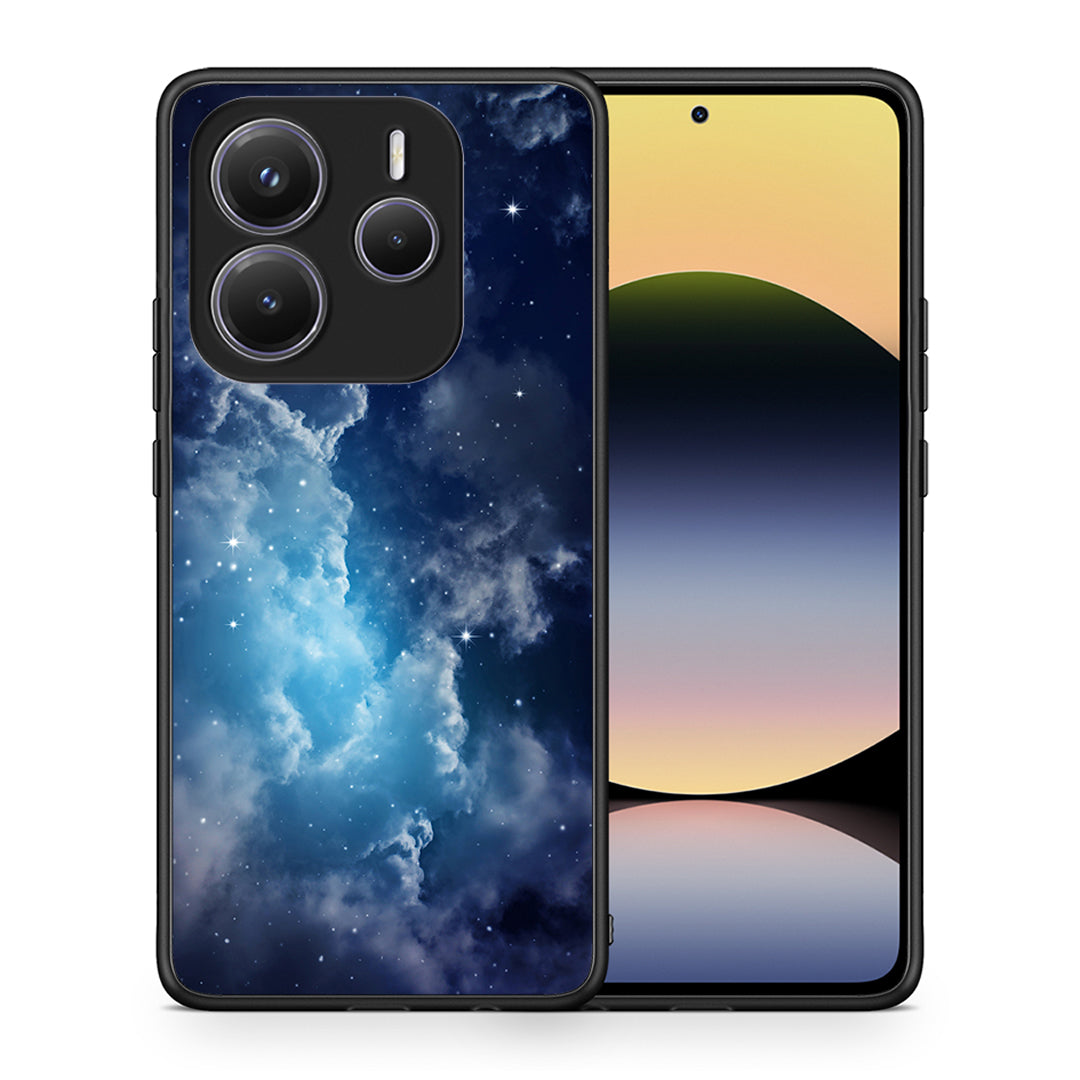 Θήκη Xiaomi Redmi Note 14 5G Blue Sky Galaxy από τη Smartfits με σχέδιο στο πίσω μέρος και μαύρο περίβλημα | Xiaomi Redmi Note 14 5G Blue Sky Galaxy case with colorful back and black bezels