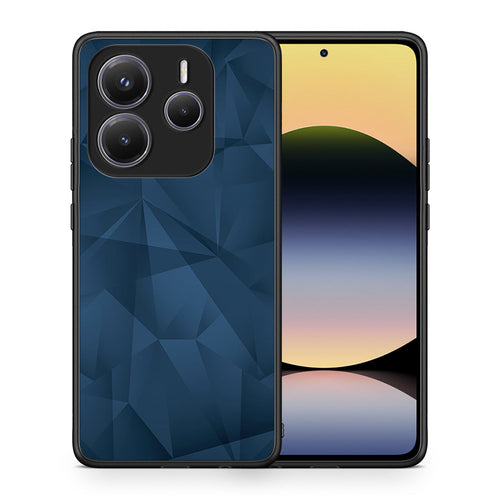 Θήκη Xiaomi Redmi Note 14 5G Blue Abstract Geometric από τη Smartfits με σχέδιο στο πίσω μέρος και μαύρο περίβλημα | Xiaomi Redmi Note 14 5G Blue Abstract Geometric case with colorful back and black bezels