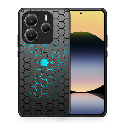 Θήκη Xiaomi Redmi Note 14 5G Hexagonal Geometric από τη Smartfits με σχέδιο στο πίσω μέρος και μαύρο περίβλημα | Xiaomi Redmi Note 14 5G Hexagonal Geometric case with colorful back and black bezels