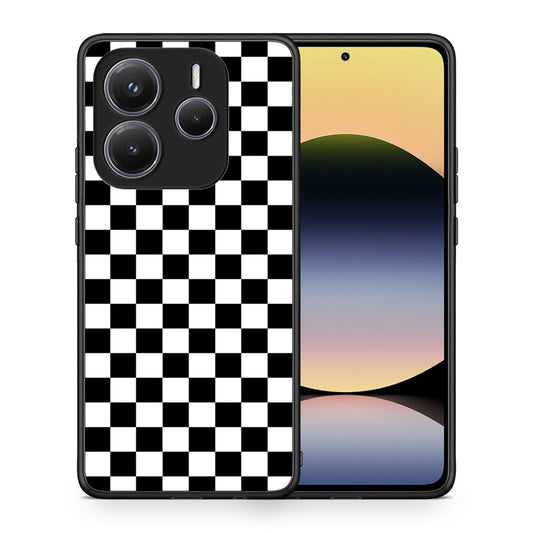 Θήκη Xiaomi Redmi Note 14 5G Squares Geometric από τη Smartfits με σχέδιο στο πίσω μέρος και μαύρο περίβλημα | Xiaomi Redmi Note 14 5G Squares Geometric case with colorful back and black bezels