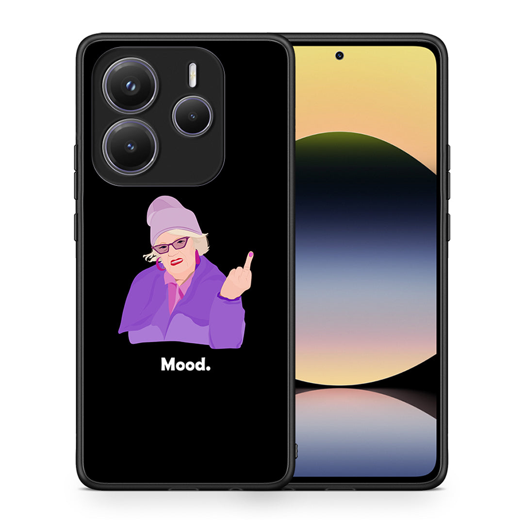 Θήκη Xiaomi Redmi Note 14 5G Grandma Mood Black από τη Smartfits με σχέδιο στο πίσω μέρος και μαύρο περίβλημα | Xiaomi Redmi Note 14 5G Grandma Mood Black case with colorful back and black bezels
