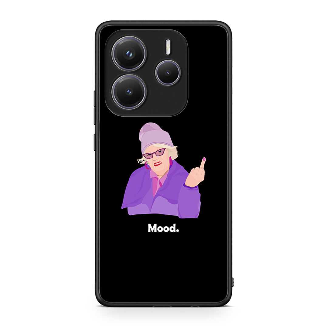 Xiaomi Redmi Note 14 5G Grandma Mood Black θήκη από τη Smartfits με σχέδιο στο πίσω μέρος και μαύρο περίβλημα | Smartphone case with colorful back and black bezels by Smartfits