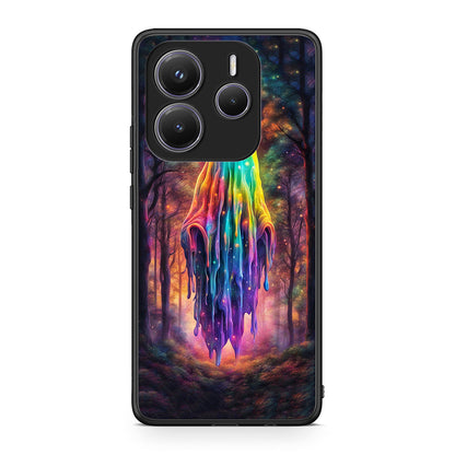 Xiaomi Redmi Note 14 5G Halloween Ghost θήκη από τη Smartfits με σχέδιο στο πίσω μέρος και μαύρο περίβλημα | Smartphone case with colorful back and black bezels by Smartfits