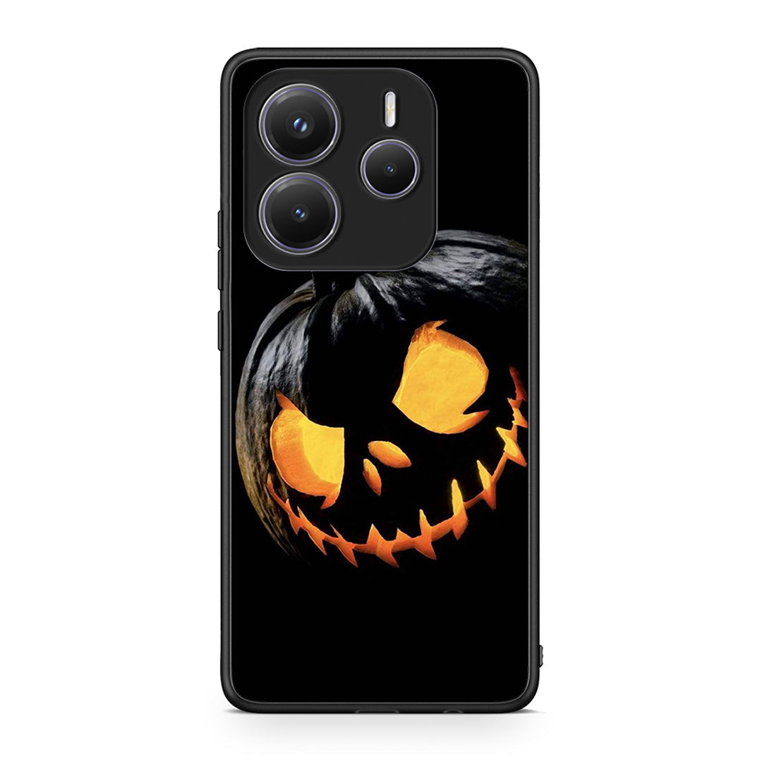 Xiaomi Redmi Note 14 5G Halloween Scary Pumpkin Θήκη από τη Smartfits με σχέδιο στο πίσω μέρος και μαύρο περίβλημα | Smartphone case with colorful back and black bezels by Smartfits